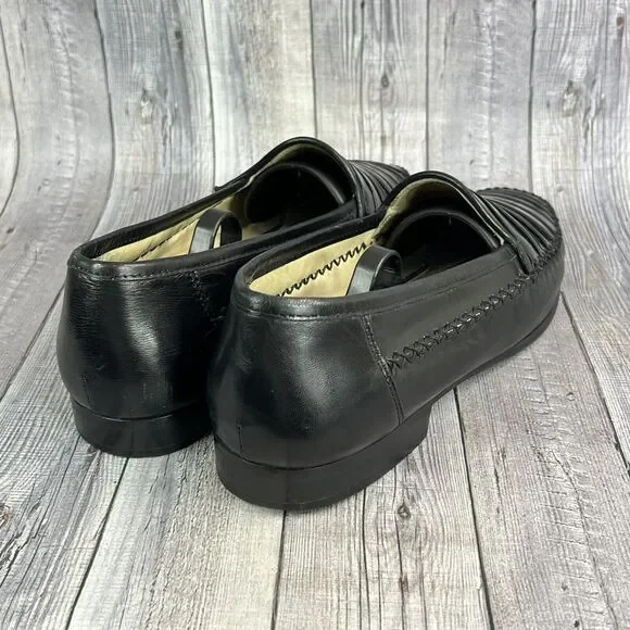 Ennesi Gold Mens Loafers Slip On Shoes 2344 Black Size 9 M